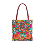 Colorful Mandala Tote Bag — Vibrant Boho All-Over Print Beach & Market Tote