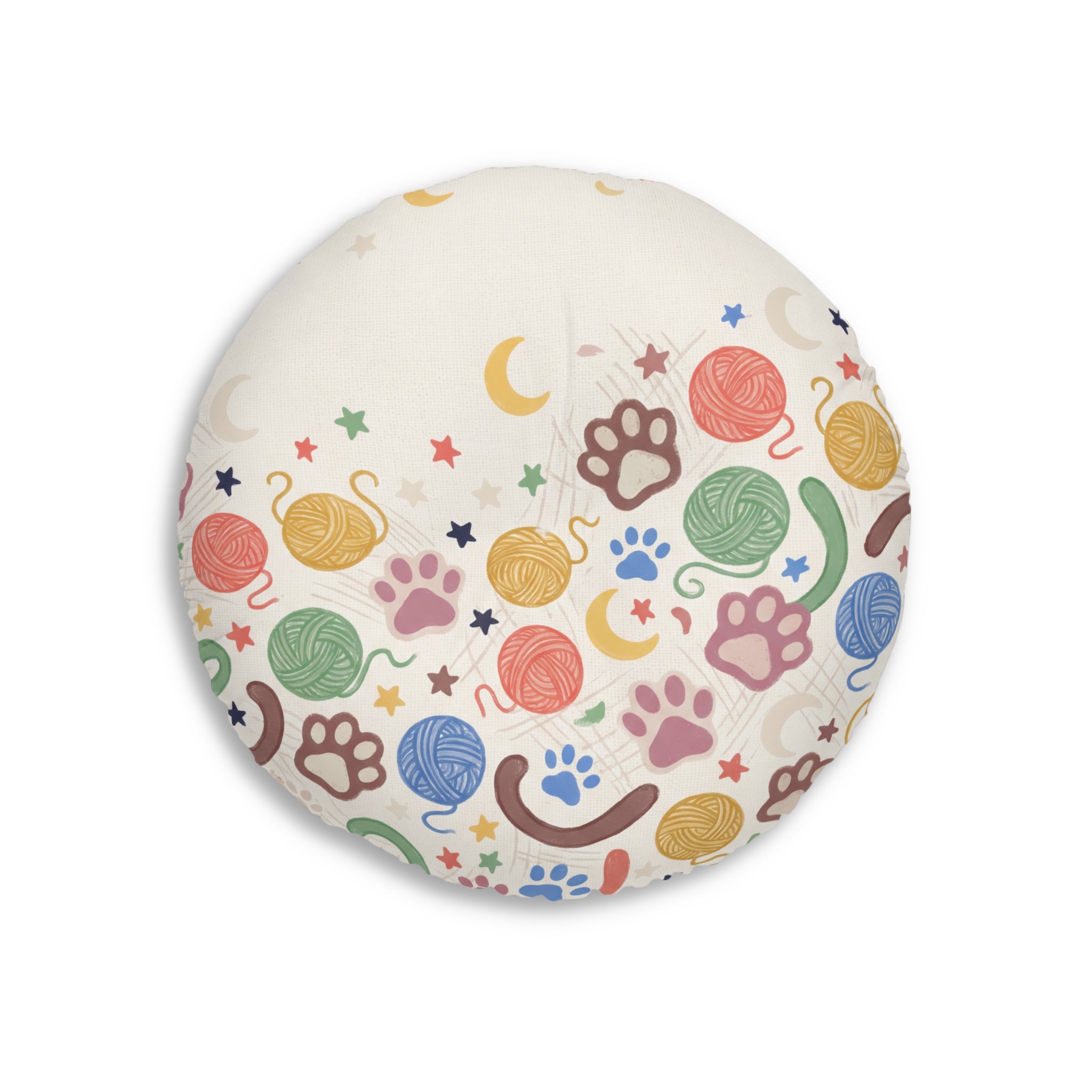 Boho Cozy Cat Floor Pillow Winter Crescent