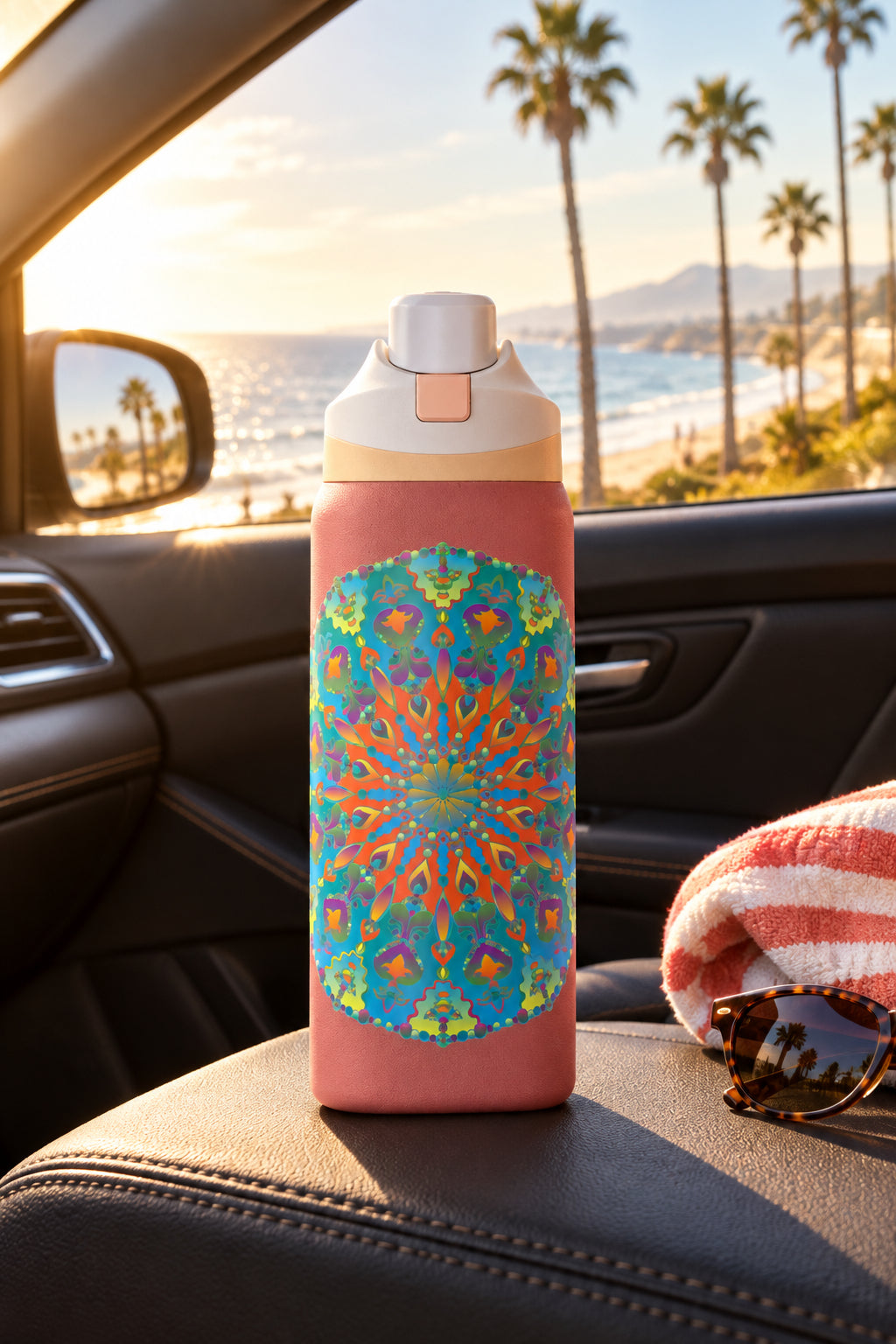 Hand-drawn mandala tumbler and mug