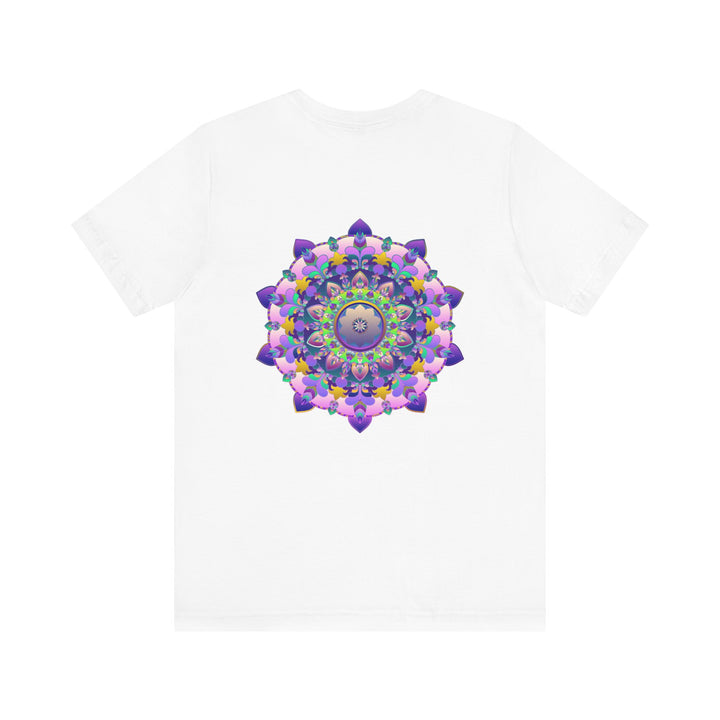 Vibrant Mandala T-Shirt with intricate blue and purple design representing spiritual peace and harmony Made from soft, comfortable fabric
