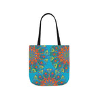Canvas Tote Bag in Bright Tropical Colors for Summer Fun
