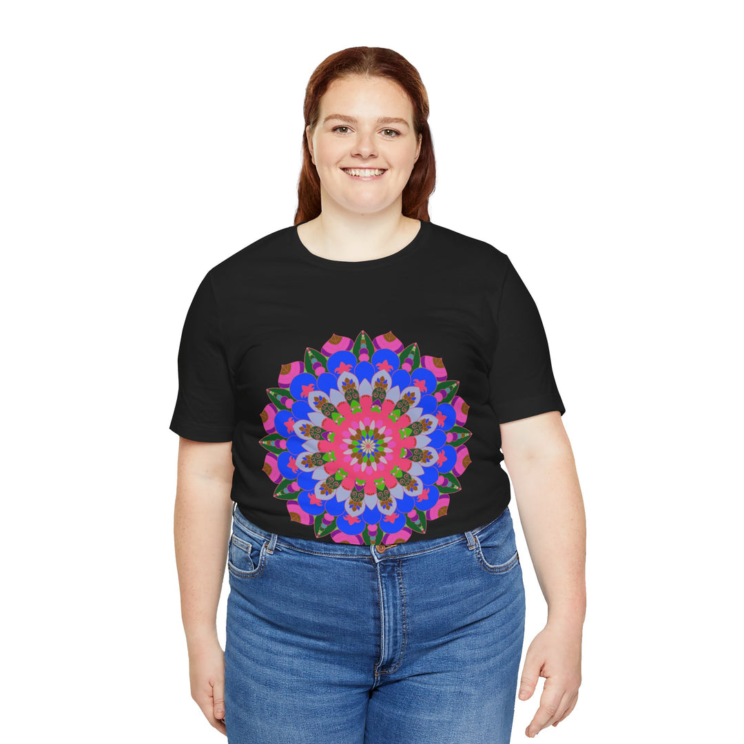 Colorful Mandala Geometric T-Shirt with intricate patterns and vibrant hues