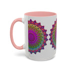 Vibrant Mandala Art Mug Featuring Intricate and Colorful Pattern