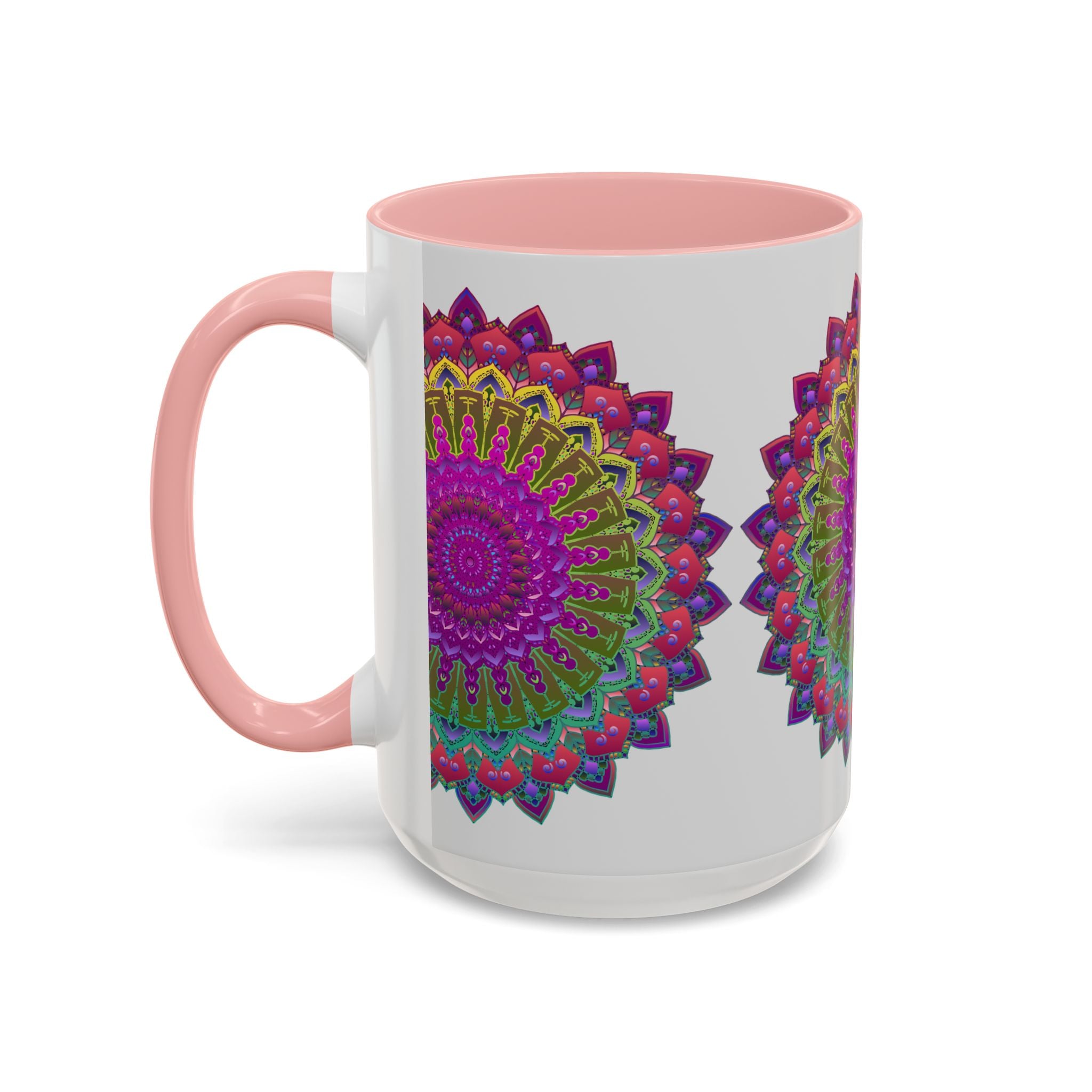 Vibrant Mandala Art Mug Featuring Intricate and Colorful Pattern