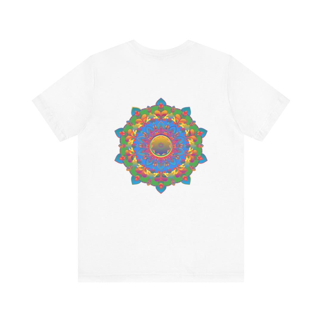 Vibrant Mandala Tee featuring intricate design symbolizing spiritual peace and harmony, perfect for meditation and yoga practice