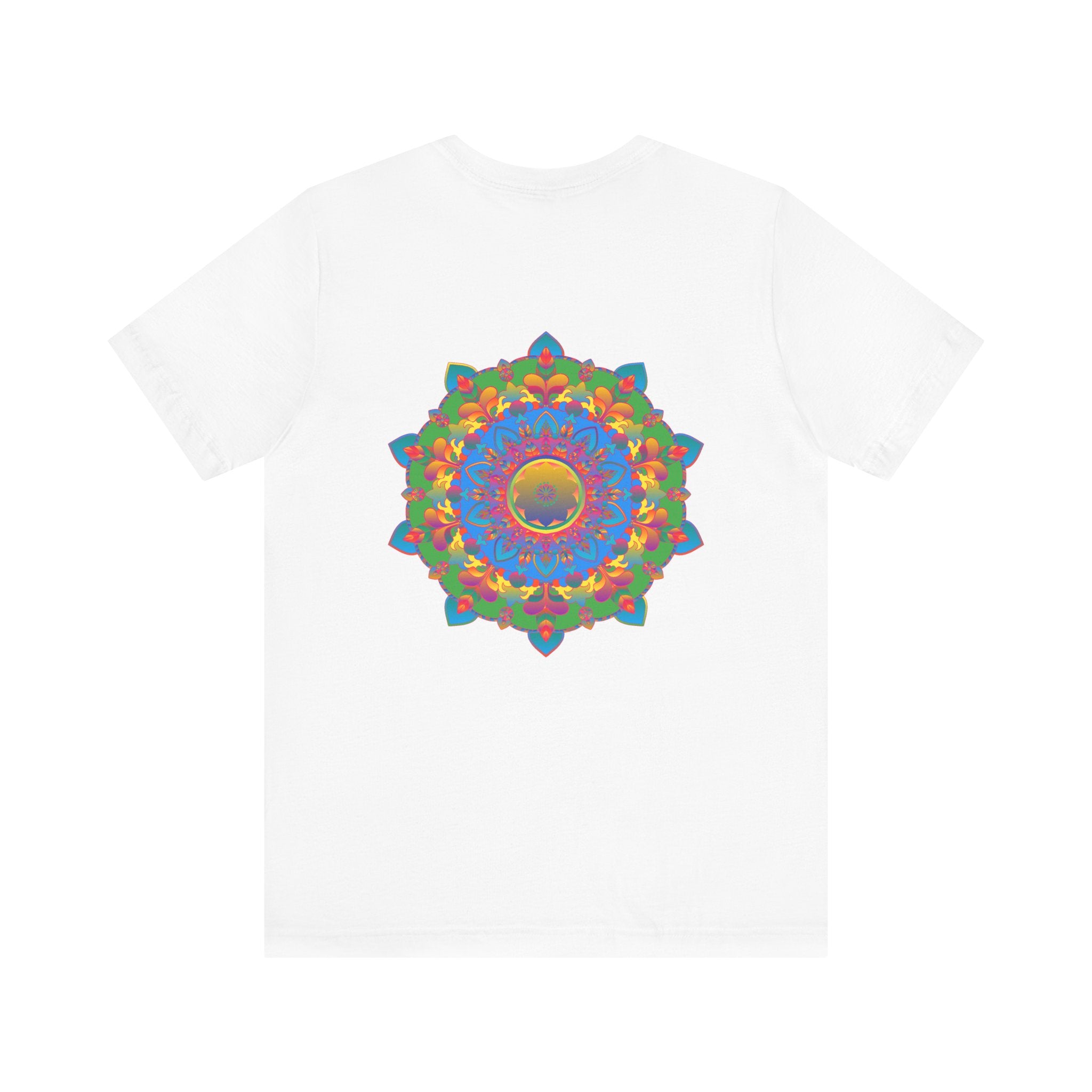 Vibrant Mandala Tee featuring intricate design symbolizing spiritual peace and harmony, perfect for meditation and yoga practice