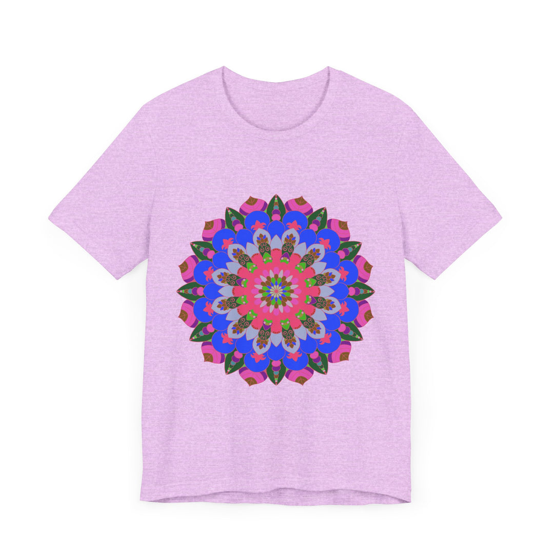 Vibrant and eye-catching Colorful Mandala Geometric T-Shirt with intricate design