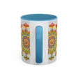A beautifully designed ceramic mug featuring a colorful and intricate mandala art pattern