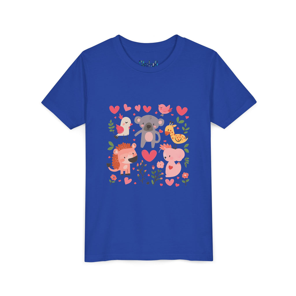 Entzückendes Animal Love Jugend T-Shirt, Süßes Kindershirt, Tier Grafik T-Shirt, Kindergeschenk, Geburtstags- oder Urlaubsoutfit 