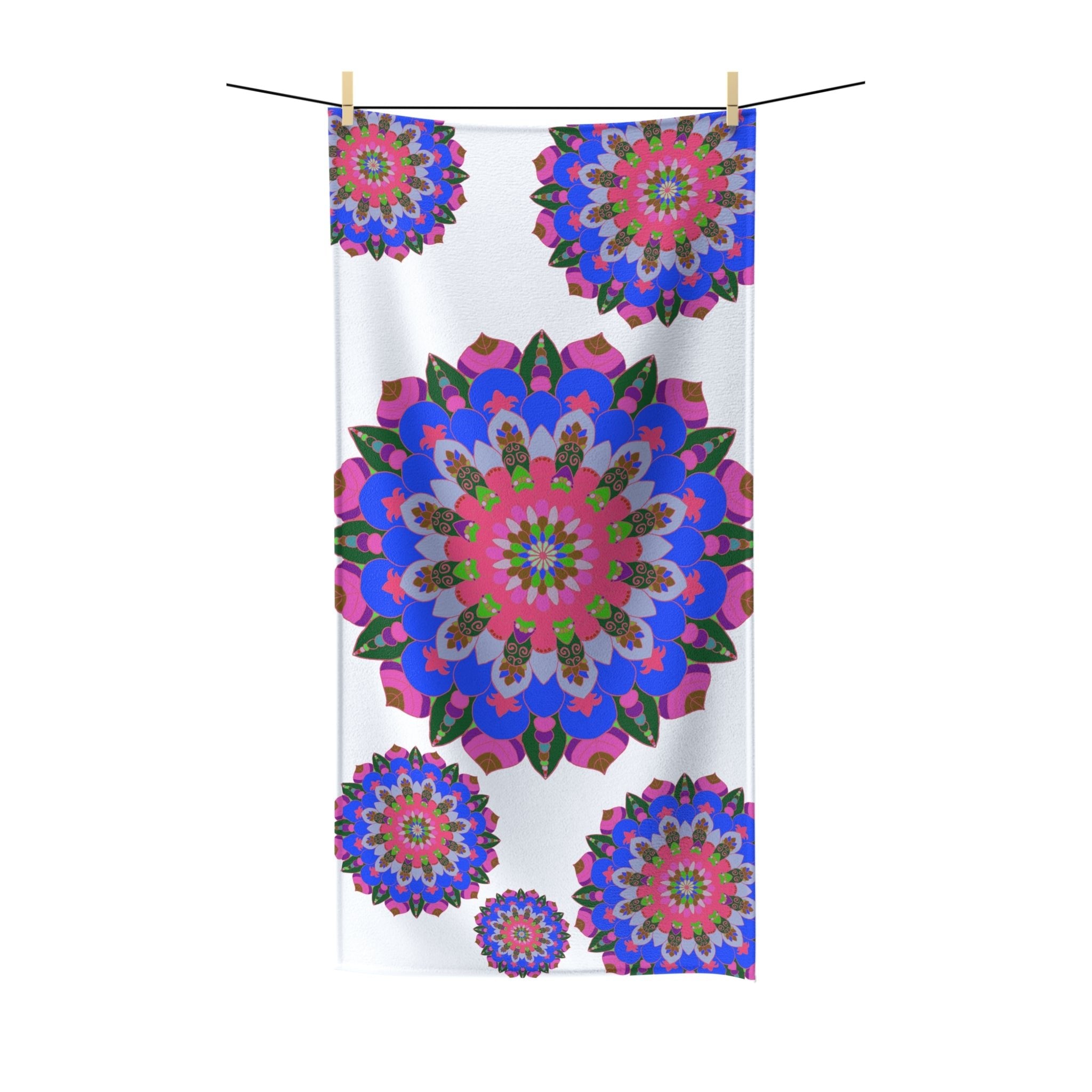3D Mandala Bath Towel - Colorful Floral Design Home Decor - Blululi
