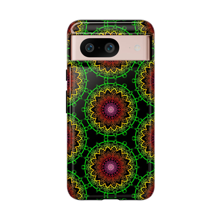 Artistic Mandala Phone Case with Bold Patterns and Modern Flair