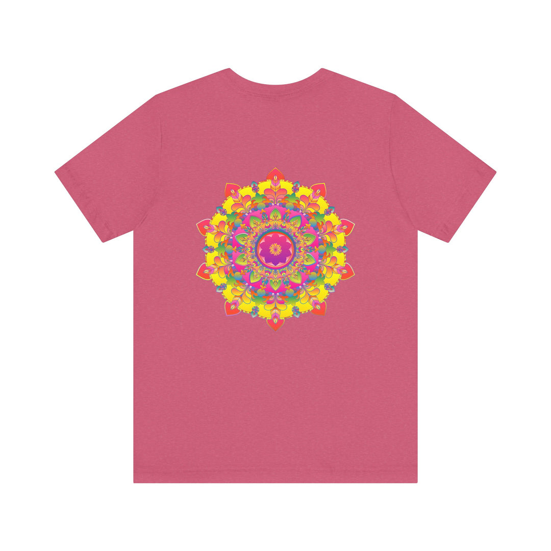 Colorful and intricate mandala tee representing spiritual peace and harmony, perfect for bringing positivity into your wardrobe