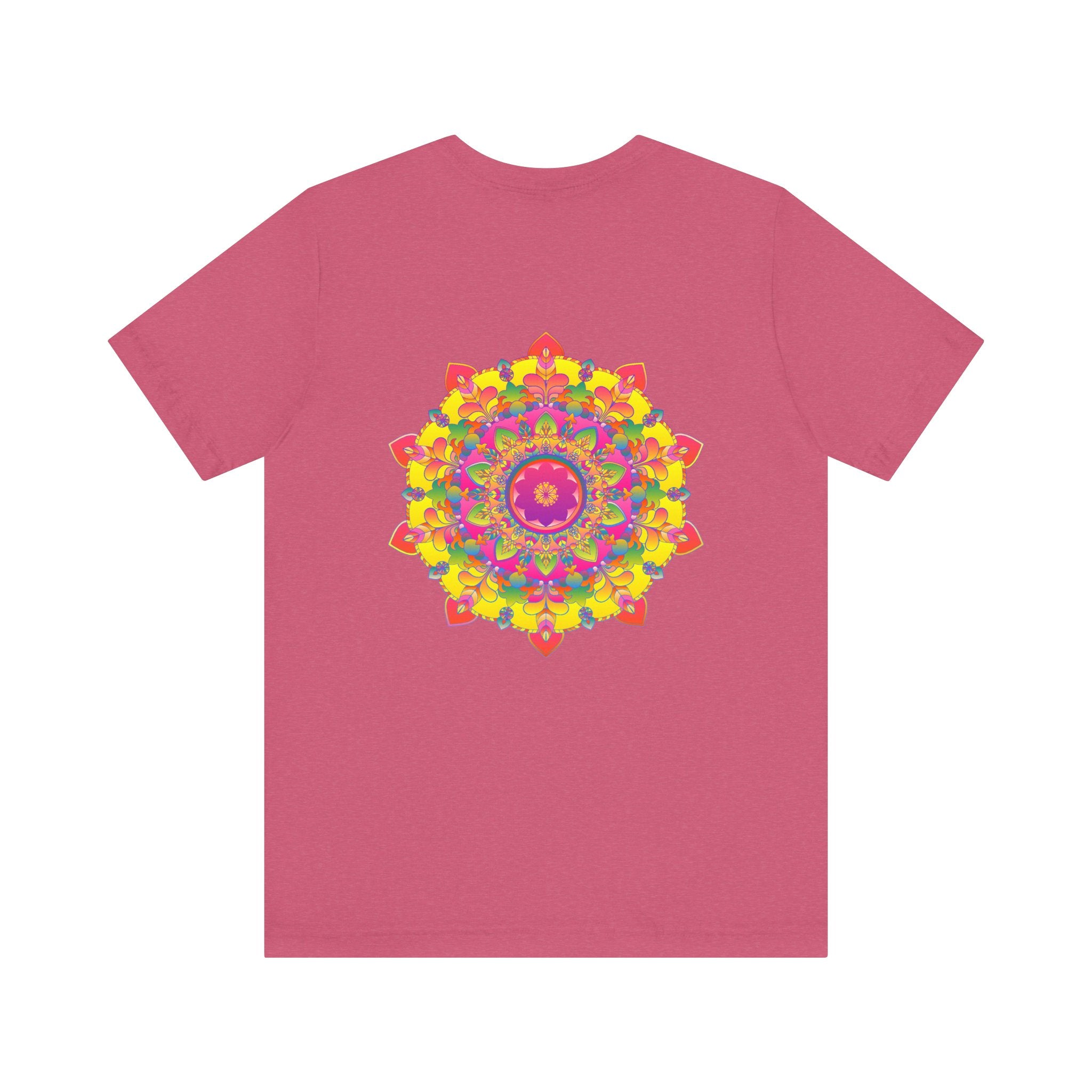 Colorful and intricate mandala tee representing spiritual peace and harmony, perfect for bringing positivity into your wardrobe