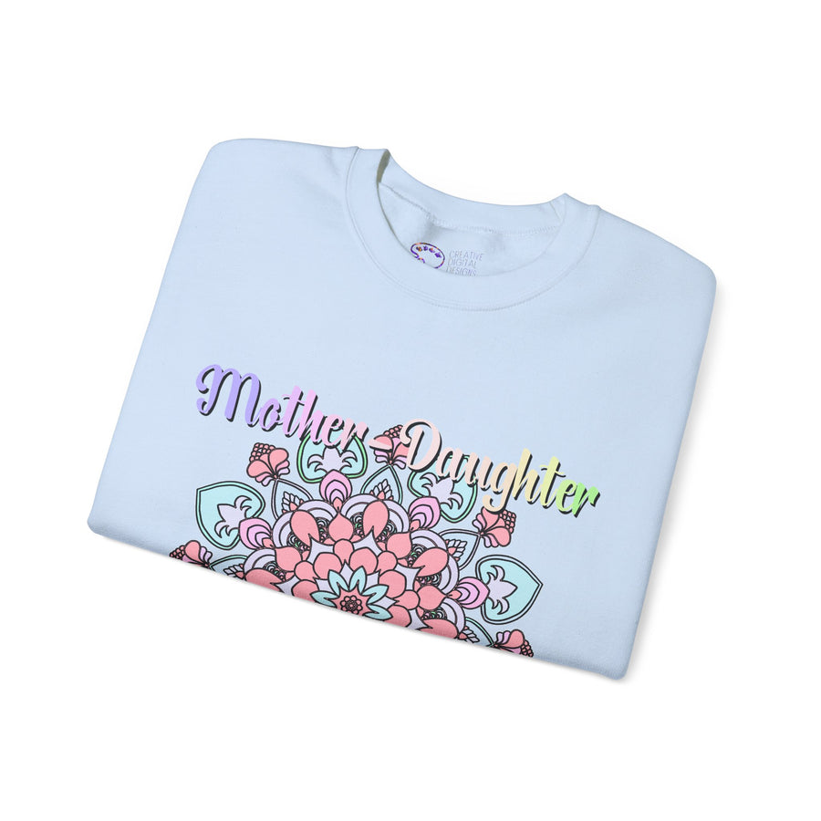 Mandala Patterned Sweatshirt Celebrating Mother-Daughter Love