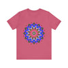 Vibrant and intricate mandala geometric design t-shirt in various colors