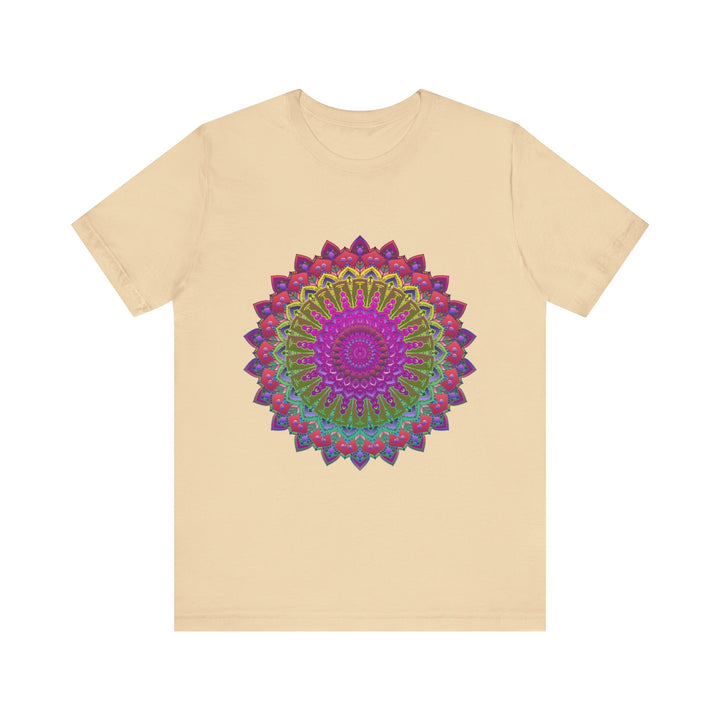 Vibrant Mandala Tee featuring colorful and intricate spiritual art design