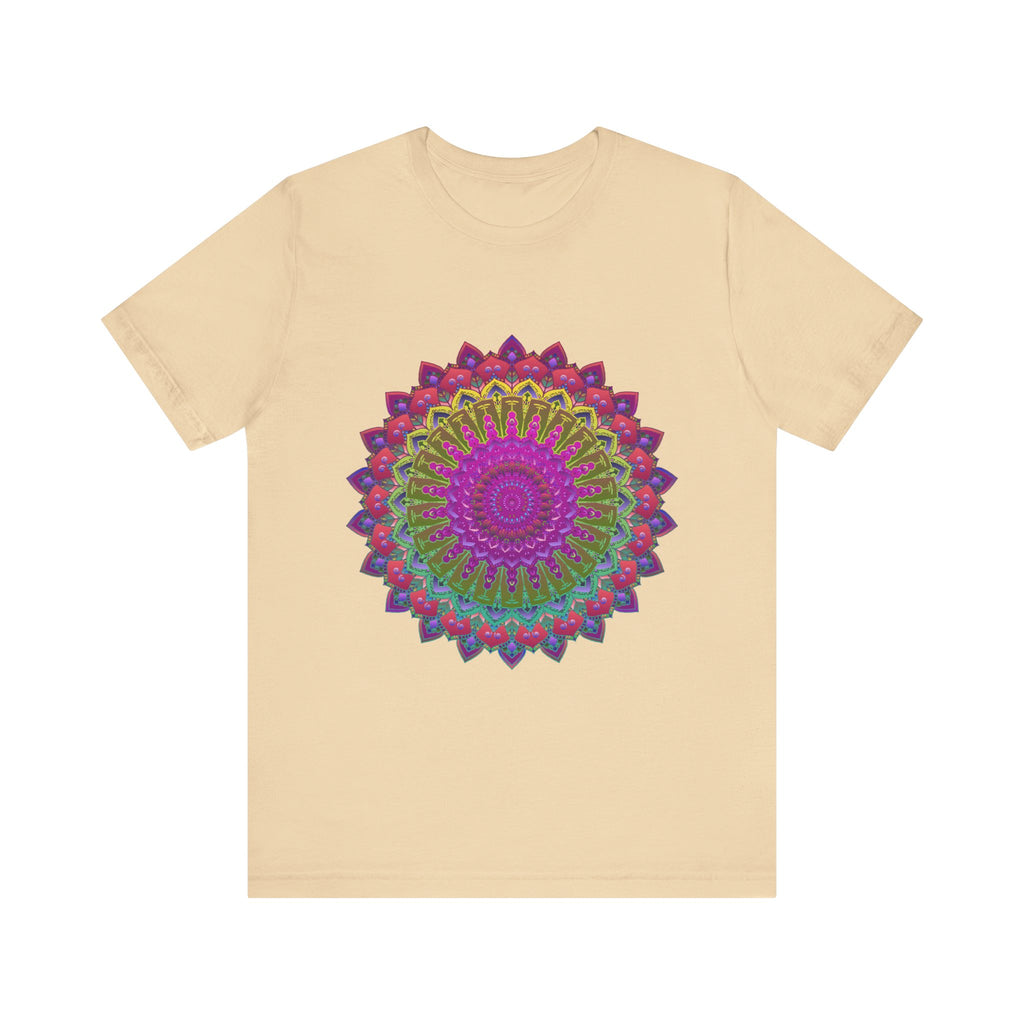 Vibrant Mandala Tee featuring colorful and intricate spiritual art design