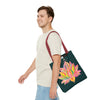 Colorful Mandala Lotus Tote Bag with intricate floral and geometric designs