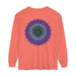 Intricate Mandala Unisex Long Sleeve T-Shirt featuring colorful mandala design on comfortable cotton fabric