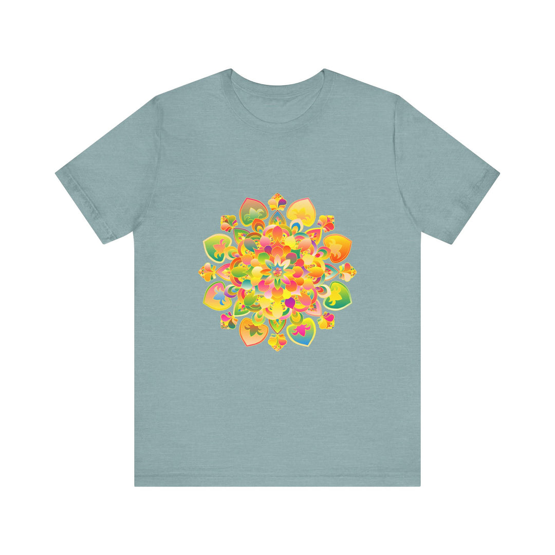 Colorful and intricate Psychedelic Mandala Tee with vibrant and trippy design