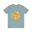 Colorful and intricate Psychedelic Mandala Tee with vibrant and trippy design