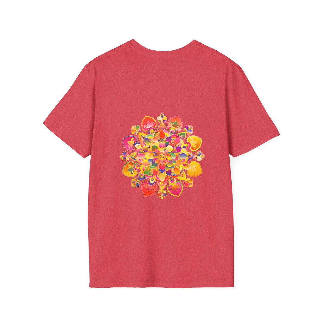 Beautiful hand-drawn Lotus Mandala Unisex T-Shirt by Blululi, a unique and intricate design perfect for anyone looking for a stylish and meaningful addition to their wardrobe