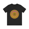 Vibrant Mandala Tee - Colorful Spiritual Art featuring intricate, vibrant mandala design in a rainbow of colors, perfect for expressing your spiritual style