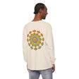 Colorful and detailed mandala artwork on a long sleeve t-shirt