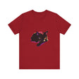 Black Cat Mystery - Colorful Sleep T-Shirt: A cozy, stylish shirt with a vibrant and mysterious cat design, perfect for a good night's sleep