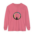 A stylish and spooky black cat silhouette with crescent moon Halloween t-shirt