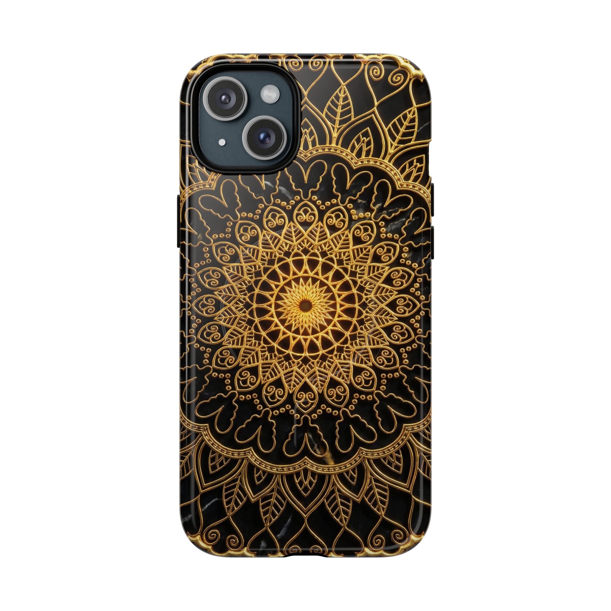 Mandala Gold Phone Case — Tough Magnetic iPhone Cover