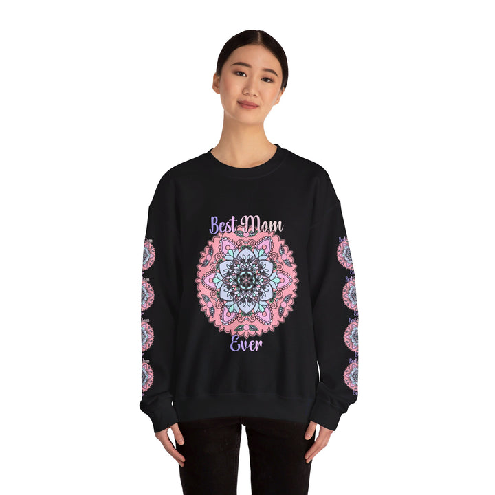 Cozy and stylish unisex crewneck sweatshirt with 'Best Mom Ever' design - perfect birthday gift for the special woman in your life