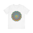 Vibrant Mandala Tee - Intricate Design with Colorful Patterns and Detailed Artwork for Bohemian Style Fashion Statement