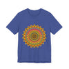 Vibrant Mandala Tee featuring colorful spiritual art and intricate design