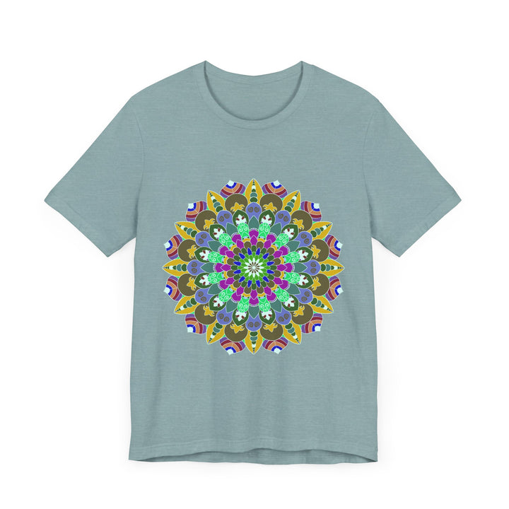 Colorful Mandala Peace T-Shirt featuring intricate spiritual art and vibrant colors