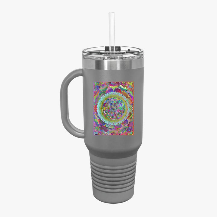 40oz Insulated Travel Mug with Mandala Design - The Perfect Stanley Alternative Mug - Blululi