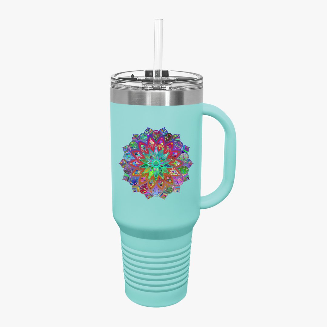 40oz Insulated Travel Mug with Mandala Design - The Perfect Stanley Alternative Mug - Blululi