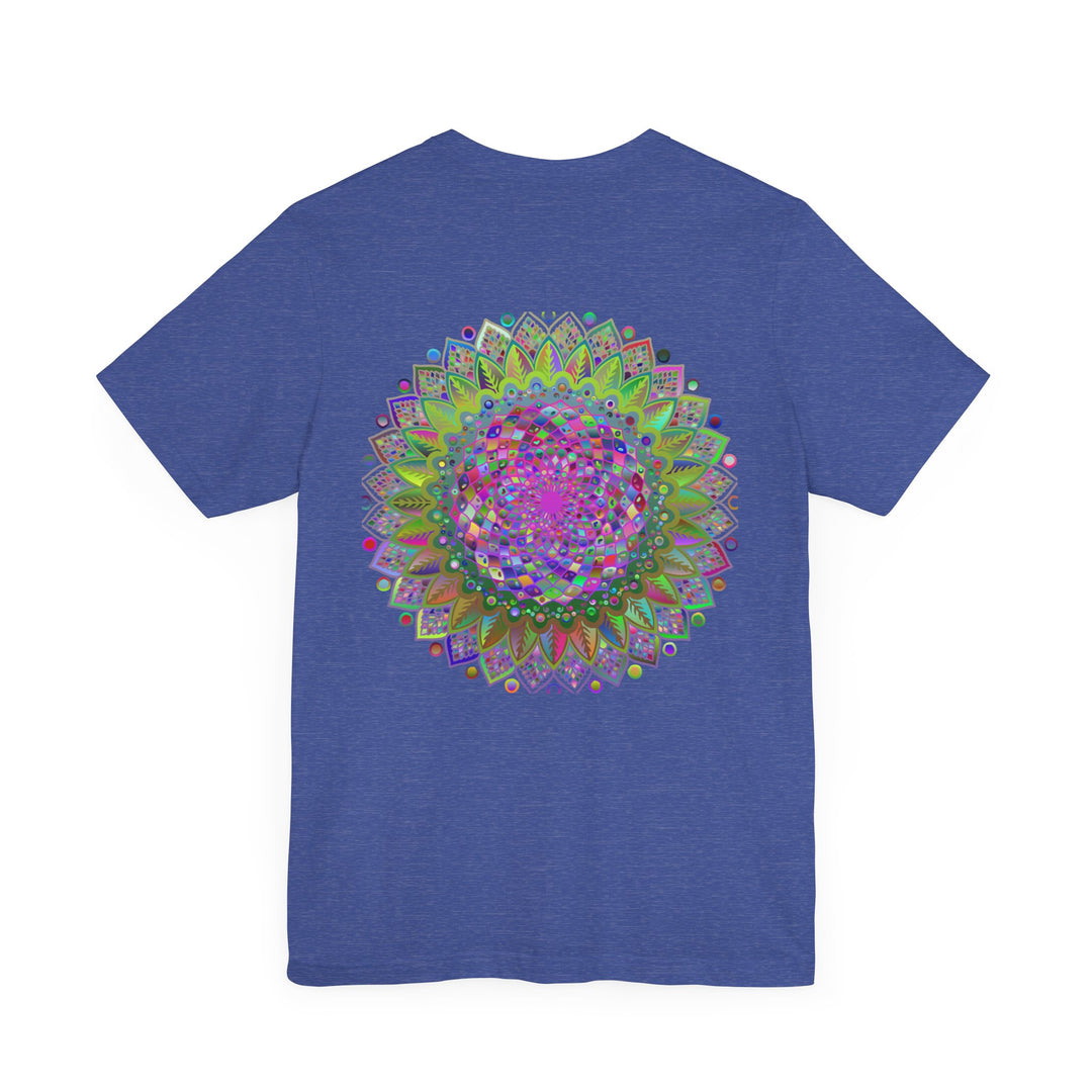 Vibrant and colorful mandala tee promoting spiritual peace and harmony