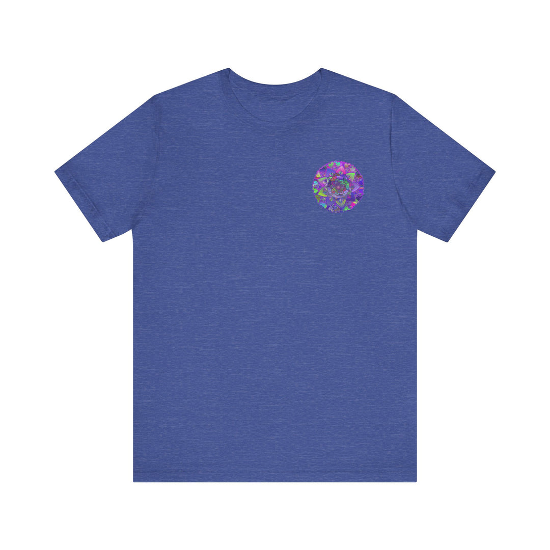 Vibrant Mandala Tee featuring intricate spiritual design for peace and harmony