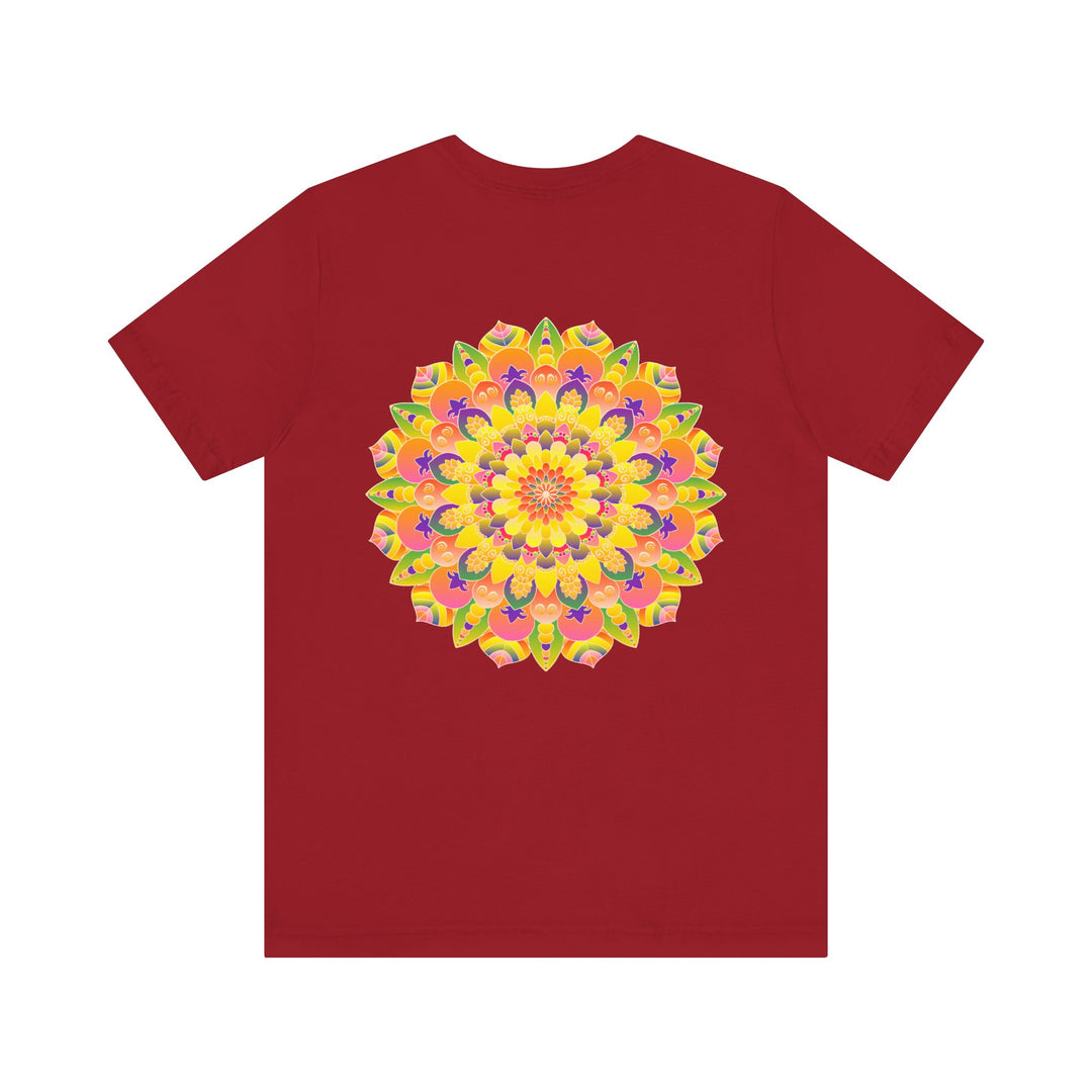 Stylish and trendy tee featuring a vibrant mandala symbolizing peace