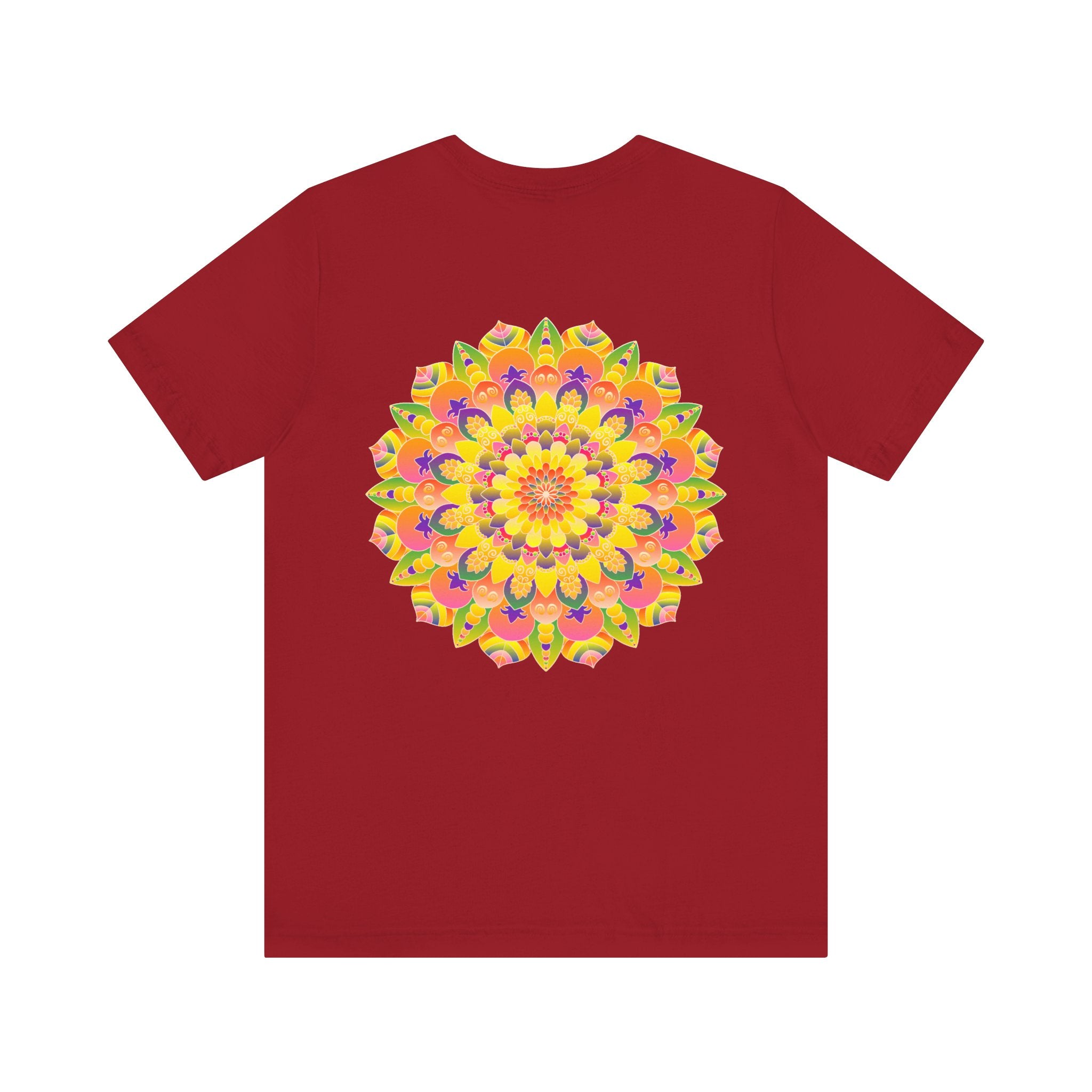 Stylish and trendy tee featuring a vibrant mandala symbolizing peace