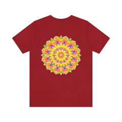 Stylish and trendy tee featuring a vibrant mandala symbolizing peace