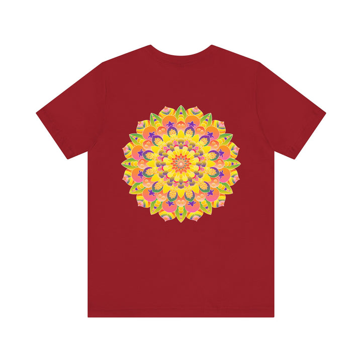 Stylish and trendy tee featuring a vibrant mandala symbolizing peace