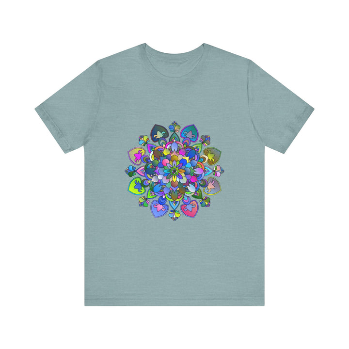 Colorful and intricate mandala design t-shirt, perfect for adding vibrancy to your wardrobe