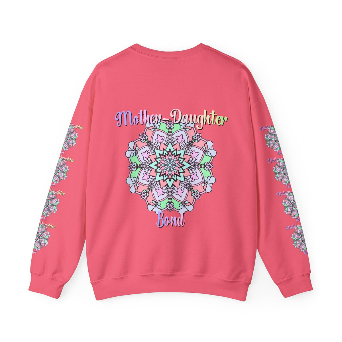 Felpa Girocollo Legame Madre-Figlia — Regalo di Famiglia Mandala Floreale