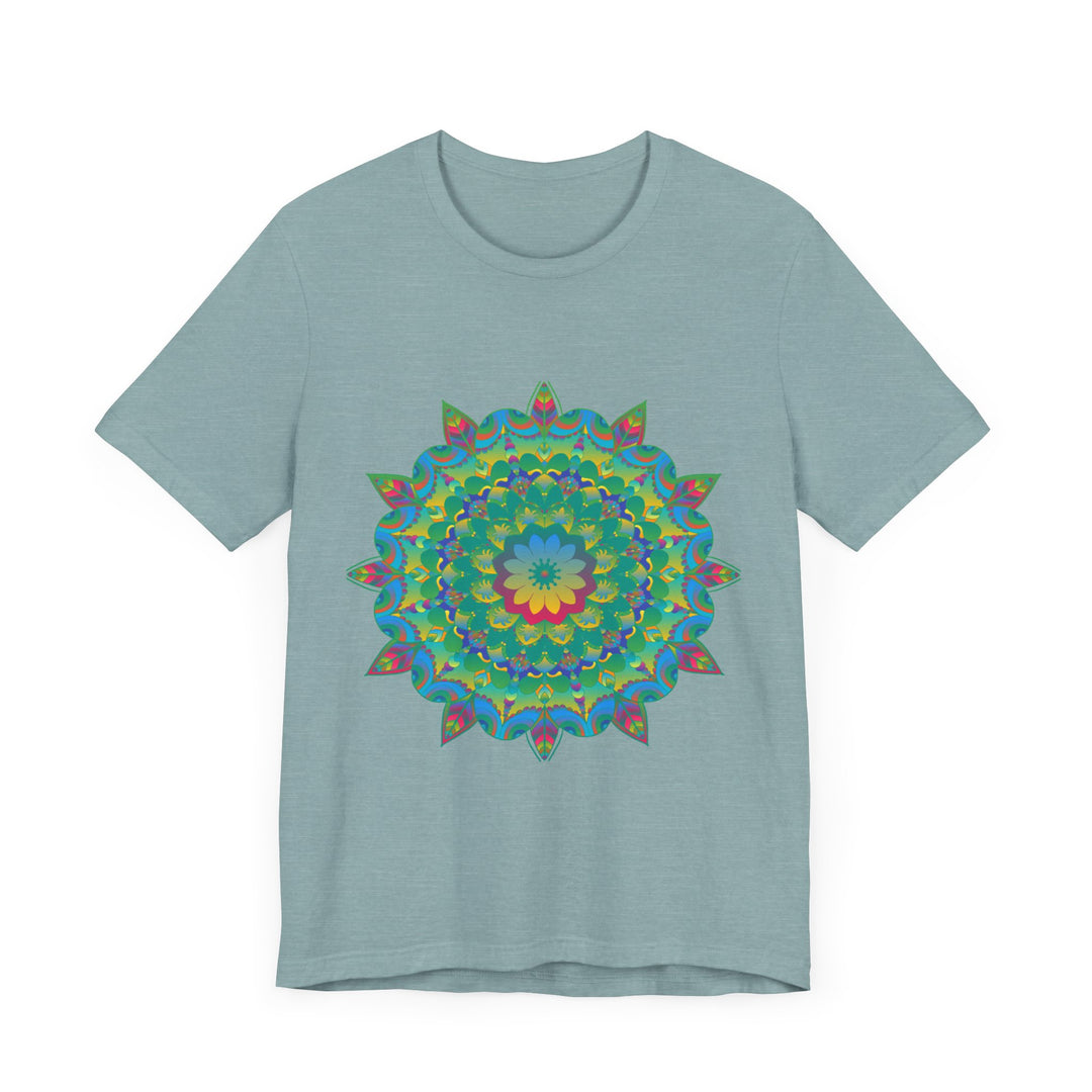 Psychedelic Mandala Tee - Vibrant Flower Design Alt Text 51