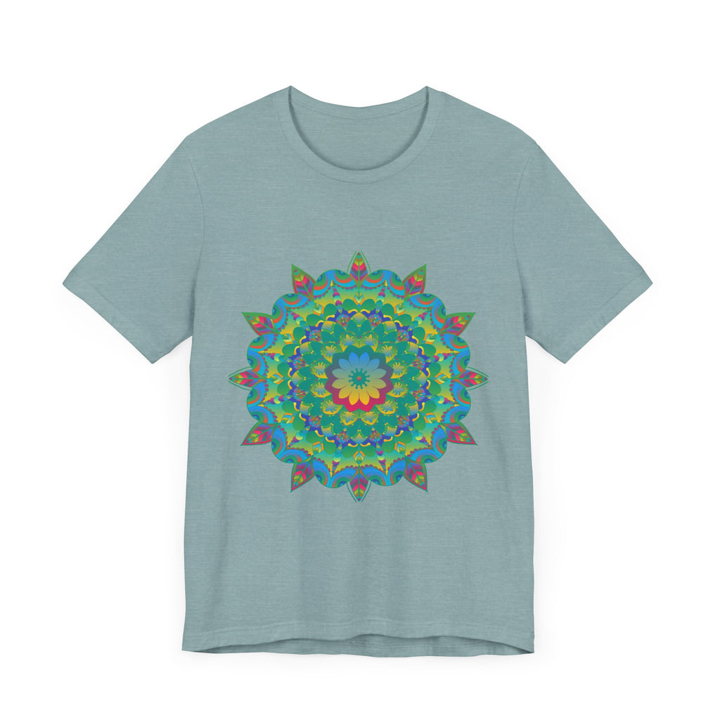 Psychedelic Mandala Tee - Vibrant Flower Design Alt Text 51