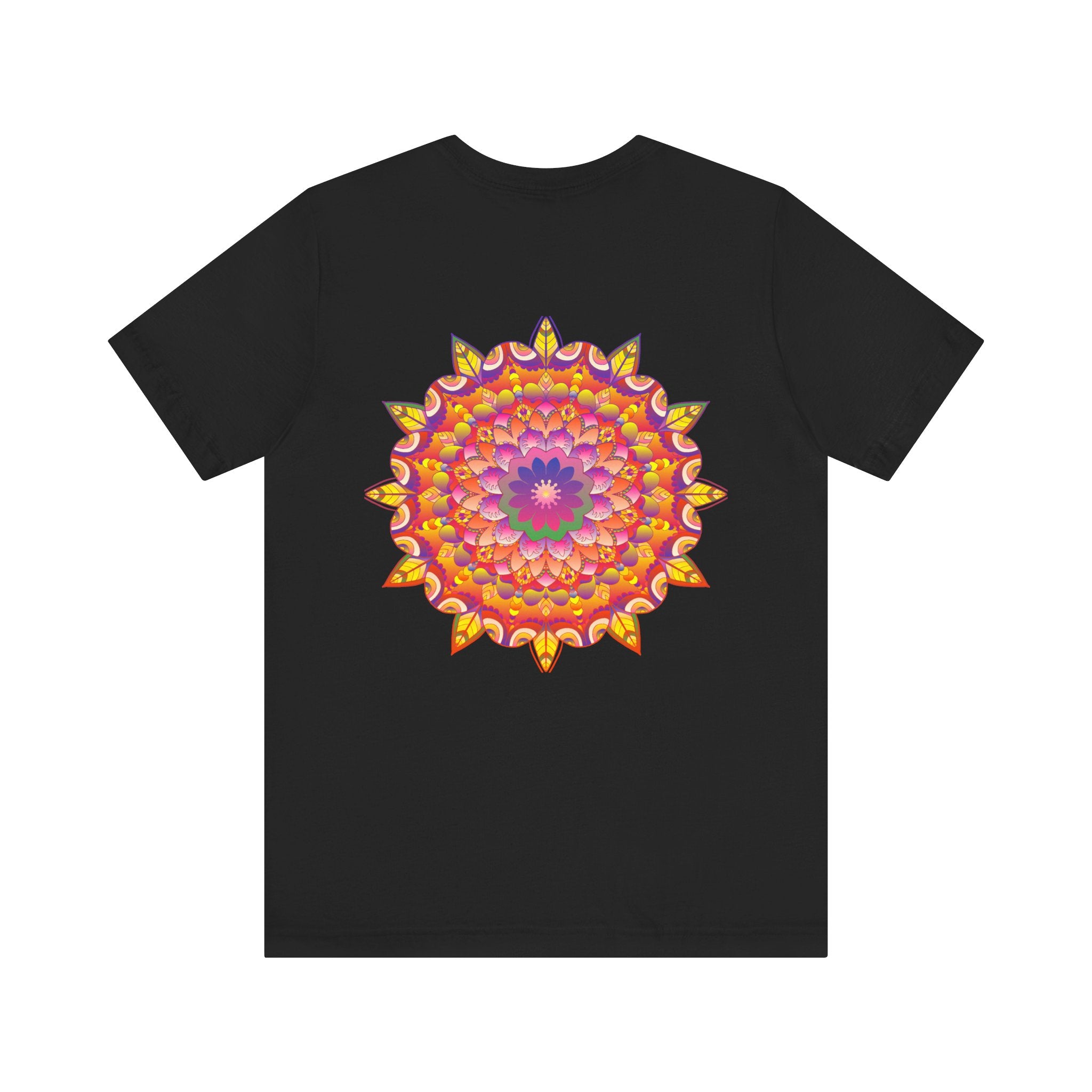 Vibrant Mandala T-Shirt featuring intricate spiritual design for peace and harmony