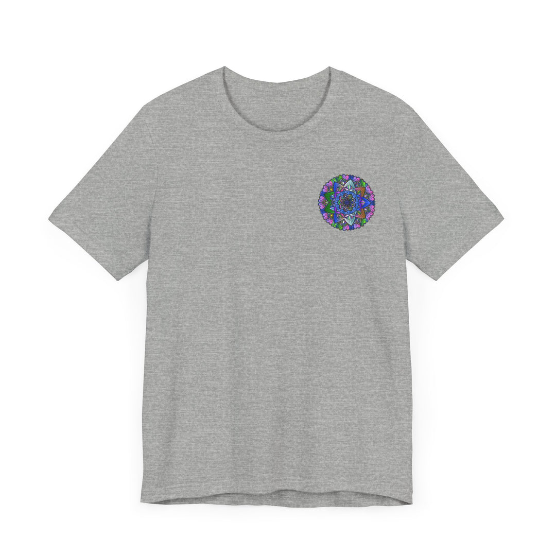 Colorful mandala design t-shirt representing spiritual peace and tranquility for a vibrant and stylish look