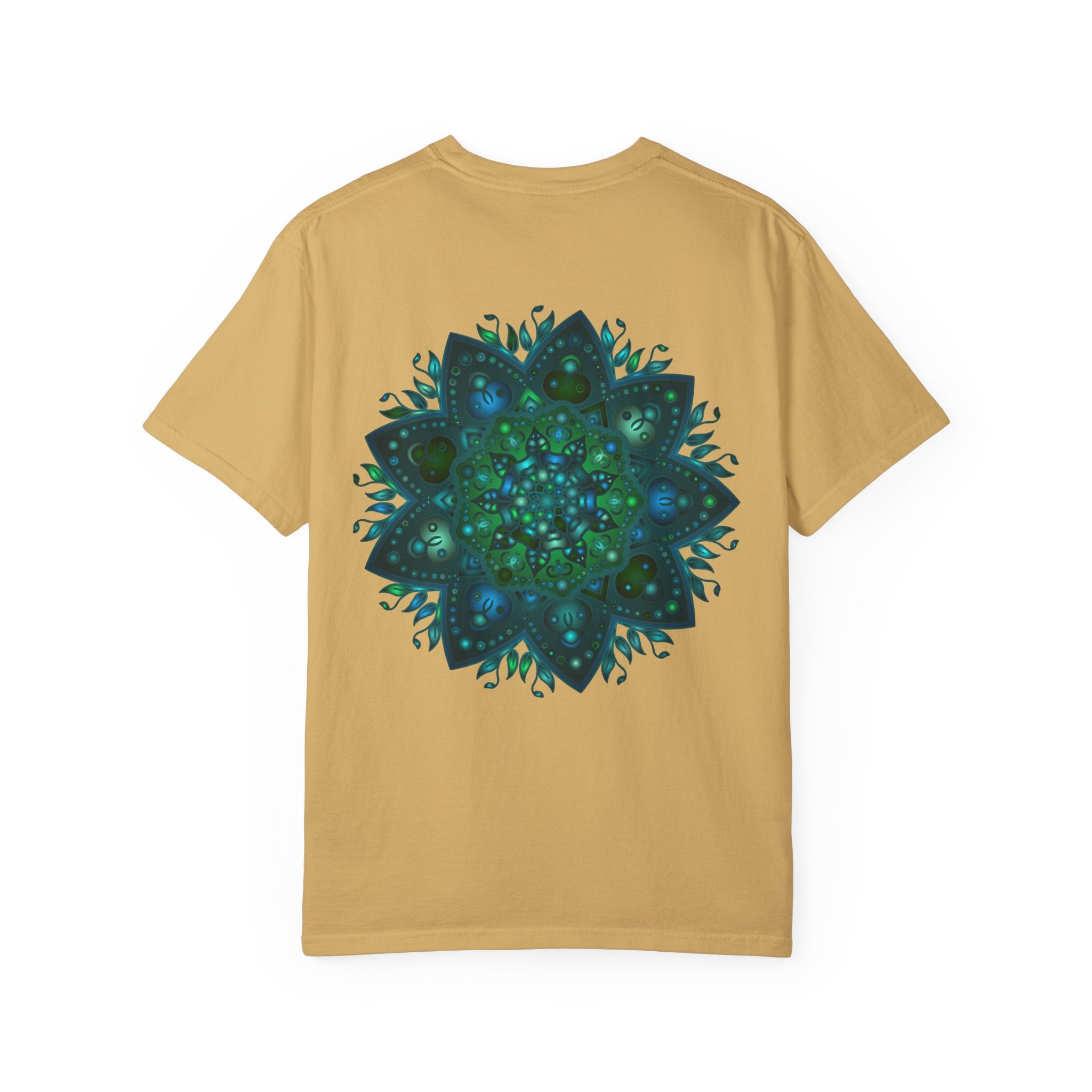 Unisex hand-drawn intricate mandala t-shirt featuring detailed geometric design